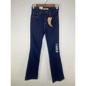 Levi's Womens 25W X 32L 725 High Rise Bootcut Jeans Dark Wash